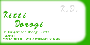 kitti dorogi business card